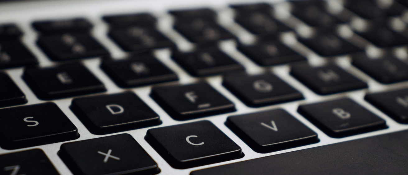 A notebook computer keyboard